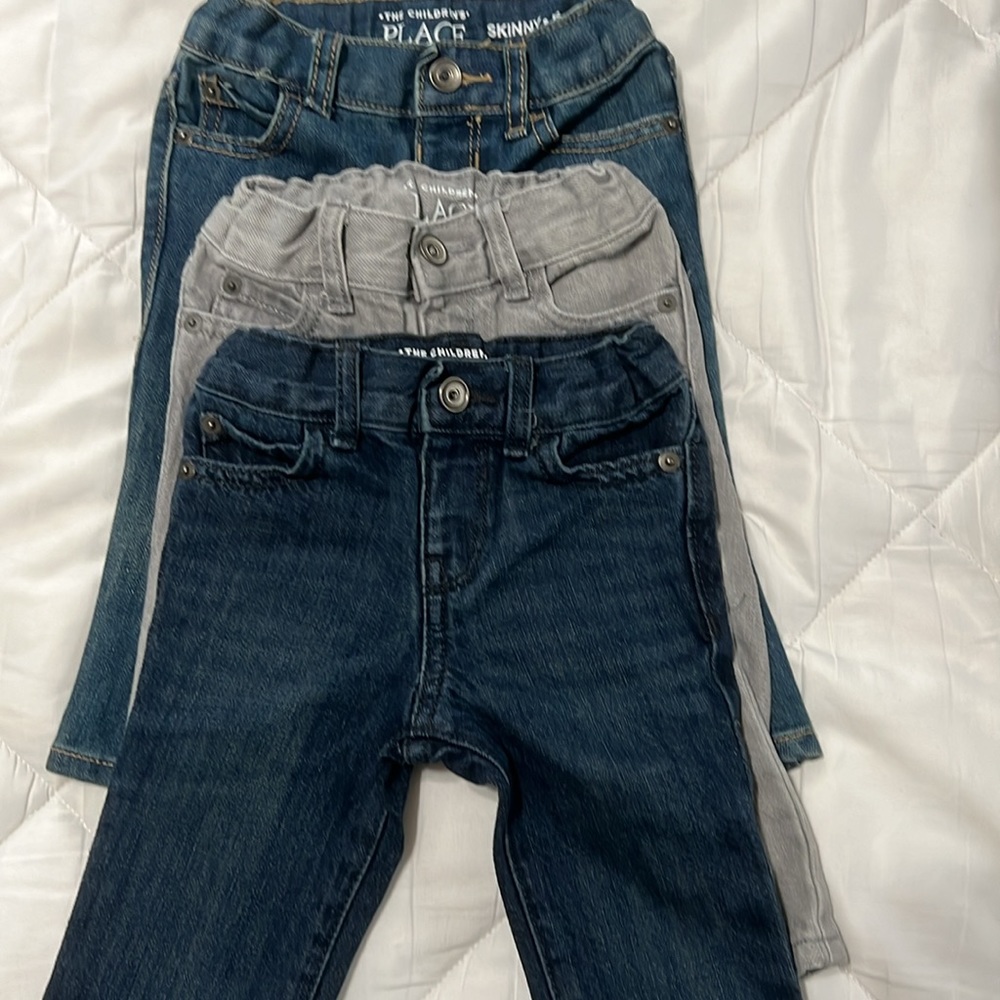 Children place jeans bundle of 3 skinny jeans NWOT Size  6/9 m